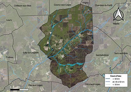 Carte orthophotographique de la commune en 2016.