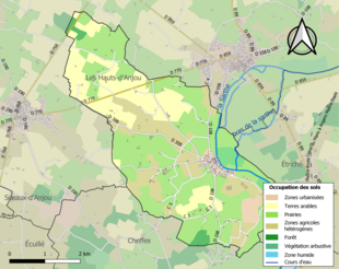 Mappa a colori che mostra l'uso del suolo.