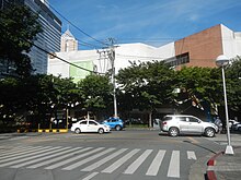 The old Greenbelt 1, captured from Gamboa Street, featuring the component Brutalist structure formerly known as Greenbelt Square. 9964Makati Central Business District Ayala Greenbelt Landmarks 20.jpg