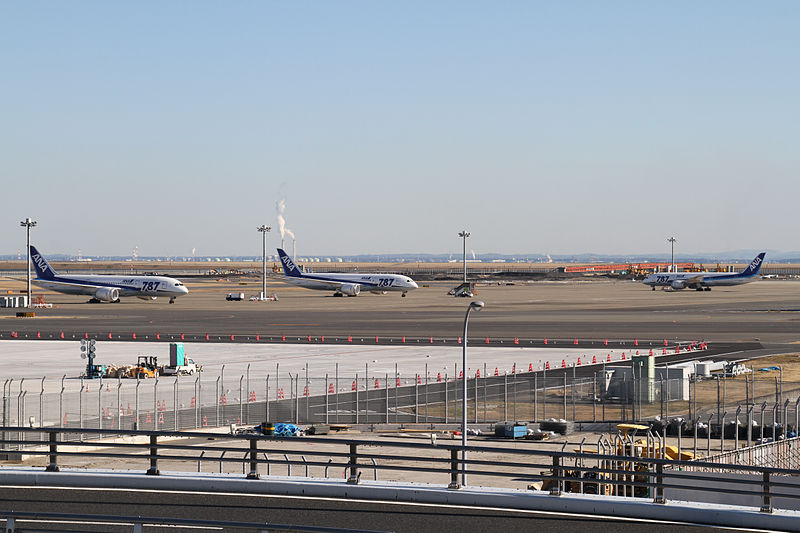 File:ANA 787s grounded at HND.jpg