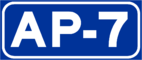 Autopista AP-7 щит}}