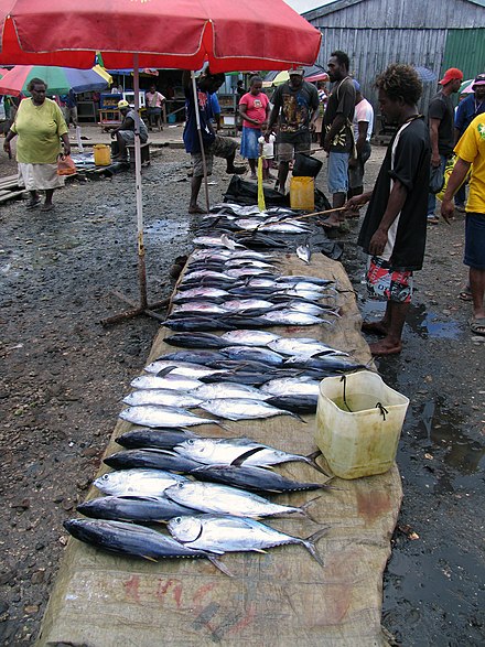 Fish at a market in Auki