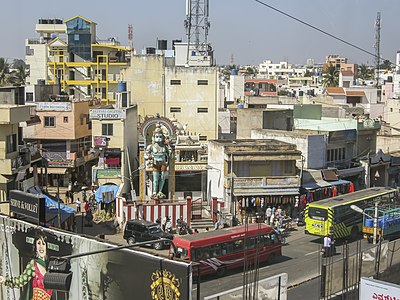 A photo of a city scene in Bengaluru