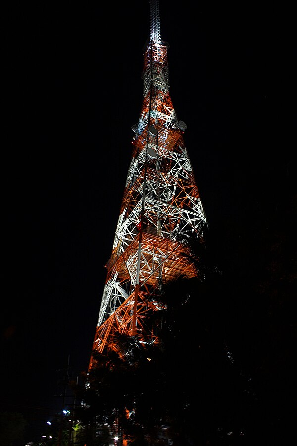 Millennium Transmitter at night