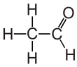 Lewis structure of acetaldehyde Acetaldehyde-2D-flat.svg