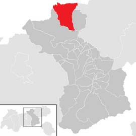 Poloha obce Achenkirch v okrese Schwaz (klikacia mapa)