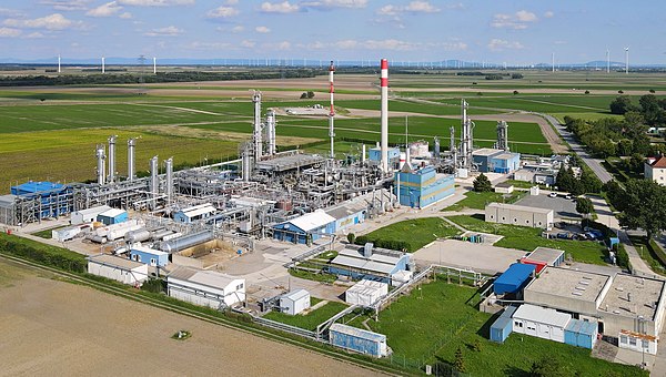 A natural-gas processing plant in Aderklaa, Austria