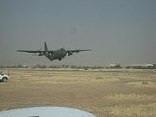 An airplane landing in Abeche Aeroport abeche1.jpg