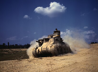 Amerika Birleşik Devletleri Kara Kuvvetleri'ne ait orta sınıf tankı M3 Lee (Fort-Knox Kentucky, Haziran 1942). (Üreten:Alfred Palmer)