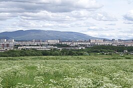 Kirovsk gezien vanaf de kabelbaan