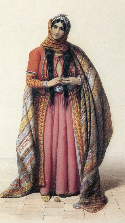 Armenian lady of New Julfa in Isfahan, 1850 by Janeta Lanzh