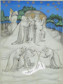 Astronomers on Athos - Mandeville's Travels - BL Add Ms 24189.png