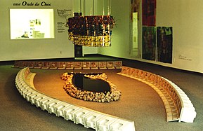 Installation interactive et télématique « Pierres en réseau » réalisée par Interaction Qui dans le cadre d'un événement artistique écologique « Au nom de la terre » produit par Langage Plus à Alma (1997).
