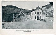 Imatges d'infraestructures. Postal del funicular del Tibidabo de 1902.