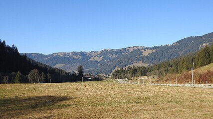 Straße vom Riedbergpass nach Balderschwang