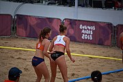 Deutsch: Beachhandball bei den Olympischen Jugendspielen 2018; Tag 5, 10. November 2018; Mädchen, Hauptrunde - Kroatien-Niederlande 1:2 English: Beach handball at the 2018 Summer Youth Olympics at 11 October 2018 – Girls Main Round – Croatia-Netherlands 1:2