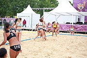 Deutsch: Beachhandball bei den Olympischen Jugendspielen 2018; Tag 5, 10. November 2018; Mädchen, Hauptrunde - Chinese Taipei (Taiwan)-Paraguay 2:0 English: Beach handball at the 2018 Summer Youth Olympics at 11 October 2018 – Girls Main Round – Chinese Taipei (Taiwan)-Paraguay 2:0