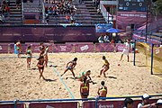 Deutsch: Beachhandball bei den Olympischen Jugendspielen 2018; Tag 4, 10. Oktober 2018; Mädchen, Vorrunde, Gruppe A - Ungarn-Chinese Taipei (Taiwan) 2:0 English: Beach handball at the 2018 Summer Youth Olympics at 10 October 2018 – Girls Preliminary Round Group A‎ – Hungary-Chinese Taipei 2:0