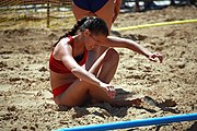 Deutsch: Beachhandball bei den Olympischen Jugendspielen 2018 in Buenos Aires; Tag 7, 13. Oktober 2018; Mädchen, Halbfinale – Niederlande-Kroatien 0:2 English: Beach handball at the 2018 Summer Youth Olympics in Buenos Aires at 13 October 2018 – Girls Semifinal – Netherlands-Croatia 0:2 Español: Handball de playa en los Juegos Olimpicos de la Juventud Buenos Aires 2018 en 13 de octubre de 2018 – Semifinales Femeninas - Países Bajos-Croacia 0:2