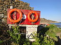 Safety equipment at the beach at Castlehaven, near Niton, Isle of Wight.