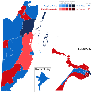 Belize general election 1989 - Results by Constituency.svg