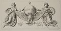 Franz Seraph Hanfstaengl: Schillers Apotheose, nach dem Relief von Bertel Thorvaldsen, Lithographie, 438 x 340 mm, nach 1837, Kopenhagen, Thorvaldsen Museum, Inventarnummer E84b. – Ausschnitt aus File:Bertel Thorvaldsen, 002.jpg.