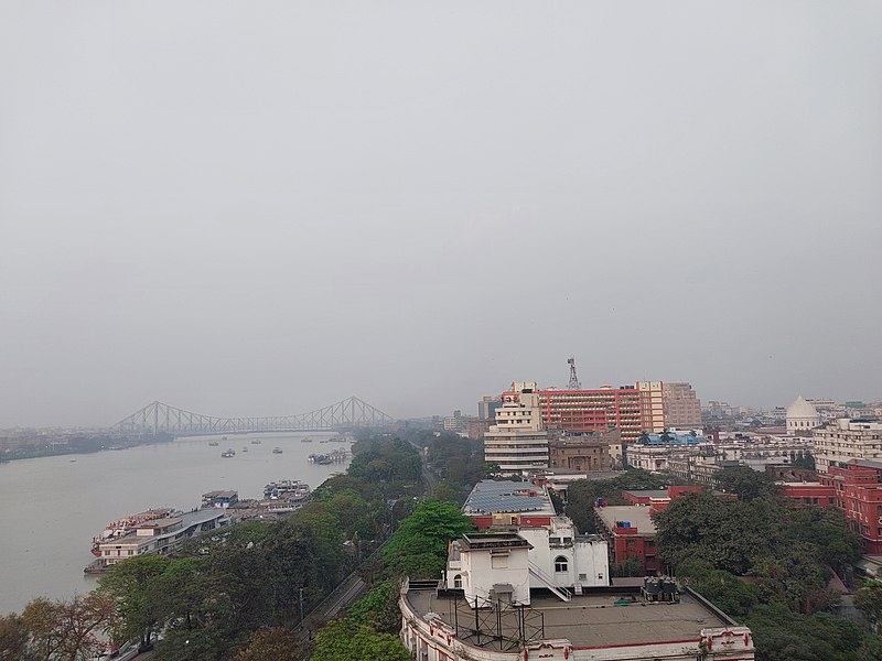 File:Bird's-eye view of the Strand Road & BBD Bag from New Secretariat Building in Kolkata 06.jpg