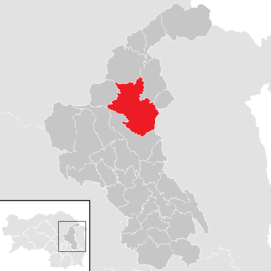 Lage der Gemeinde Birkfeld im Bezirk Weiz (anklickbare Karte)