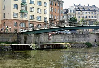Blekholmsbron footbridge between Norrmalm and Kungsholmen in Stockholm, Sweden
