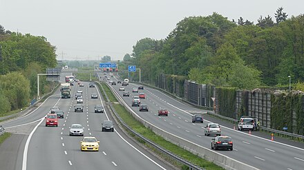 An Autobahn in Lehrte, near Hanover, Germany—a busy, high-capacity motorway.