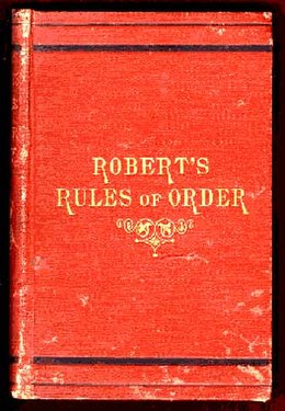 Book cover - robert's rules of order orig 1876 edition.jpg