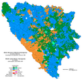 Ethnic structure of Bosnia and Herzegovina by settlements 1991