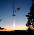 Britannia Yacht Club mast at night, Britannia Ottawa