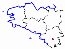 Location of the canton of Orvault