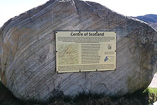 <span class="mw-page-title-main">Geographical centre of Scotland</span> Geographical center in Perth and Kinross, Scotland, UK