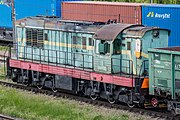 English: ChME3 diesel electric locomotive, Šabany station. Minsk, Belarus Беларуская: ЧМЭ3, станцыя Шабаны. Мінск, Беларусь Русский: ЧМЭ3, станция Шабаны. Минск, Беларусь