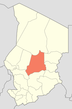 Map of Chad showing Batha.