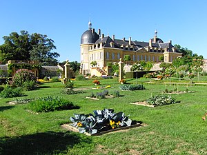Jardin potager du château de Digoine à Palinges.