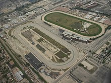 Aerial view of the speedway, after demolition of the grandstand, 2007.