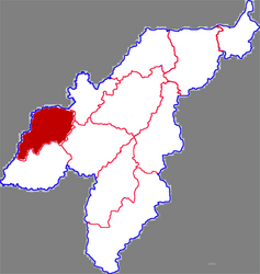 Wucheng County - Carte