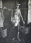 Kinesisk kuli på Filippinerne 1899.