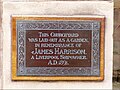 Church of Our Lady and Saint Nicholas, Liverpool plaque to James Harrison