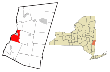 Columbia County New York eingegliederte Gebiete Greenport hervorgehoben.svg