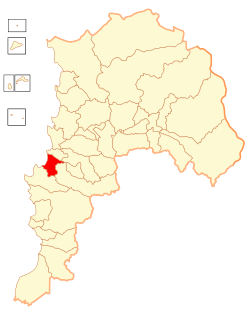 バルパライソ州内のビニャ・デル・マールの位置の位置図