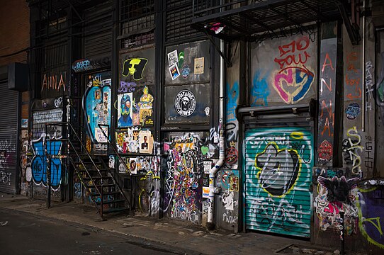 Graffiti in Cortlandt Alley, Tribeca, Lower Manhattan (2023)