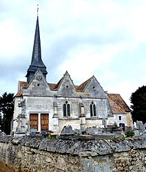 The church in Crosville-la-Vieille