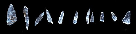Crystal spear tips, ca. 8000–7000 BCE, on display at Sion History museum