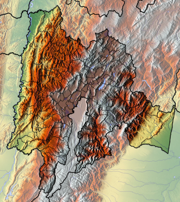 Location map Colombia Cundinamarca Department