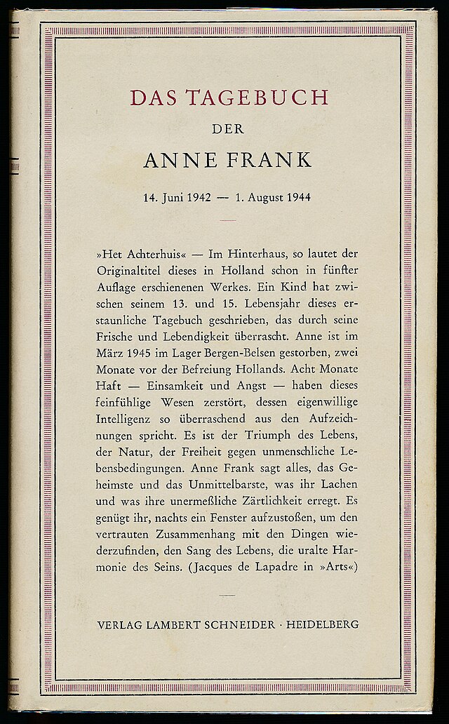 Diario di Anna Frank - Wikipedia