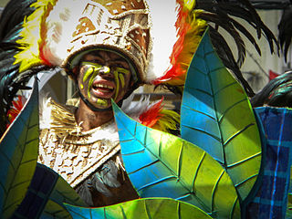 Dinagyang Religious festival in Iloilo City, Philippines